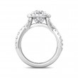 FlyerFit® 14K White Gold Split Shank Engagement Ring