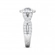 FlyerFit® 14K White Gold Split Shank Engagement Ring