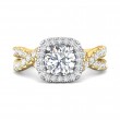 FlyerFit® 14K Yellow and 14K White Gold Split Shank Engagement Ring