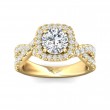 FlyerFit® 14K Yellow Gold Split Shank Engagement Ring