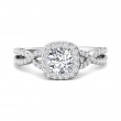 FlyerFit® 14K White Gold Split Shank Engagement Ring