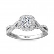 FlyerFit® 14K White Gold Split Shank Engagement Ring