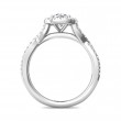 FlyerFit® 14K White Gold Split Shank Engagement Ring