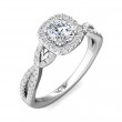 FlyerFit® 14K White Gold Split Shank Engagement Ring