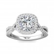 FlyerFit® Platinum Split Shank Engagement Ring