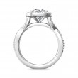 FlyerFit® Platinum Split Shank Engagement Ring