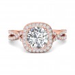 FlyerFit® 14K Pink Gold Split Shank Engagement Ring