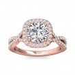 FlyerFit® 14K Pink Gold Split Shank Engagement Ring