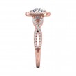 FlyerFit® 14K Pink Gold Split Shank Engagement Ring