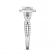FlyerFit® 18K White Gold Split Shank Engagement Ring