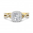 FlyerFit® 14K Yellow and 14K White Gold Split Shank Engagement Ring