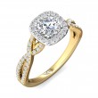 FlyerFit® 14K Yellow and 14K White Gold Split Shank Engagement Ring
