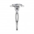FlyerFit® 18K White Gold Split Shank Engagement Ring