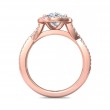 FlyerFit® 14K Pink Gold Split Shank Engagement Ring