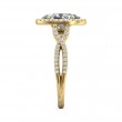 FlyerFit® 18K Yellow Gold Split Shank Engagement Ring