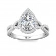 FlyerFit® 14K White Gold Split Shank Engagement Ring