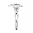 FlyerFit® 14K White Gold Split Shank Engagement Ring