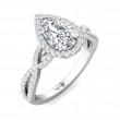 FlyerFit® 14K White Gold Split Shank Engagement Ring