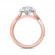 FlyerFit® 14K Pink Gold Shank And White Gold Top Split Shank Engagement Ring