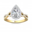 FlyerFit® 14K Yellow and 14K White Gold Split Shank Engagement Ring