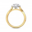 FlyerFit® 14K Yellow and 14K White Gold Split Shank Engagement Ring