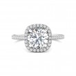 FlyerFit® 14K White Gold Micropave Halo Engagement Ring