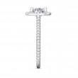 FlyerFit® 14K White Gold Micropave Halo Engagement Ring