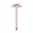 FlyerFit® 14K Pink Gold Micropave Halo Engagement Ring