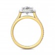 FlyerFit® 14K Yellow and 14K White Gold Micropave Halo Engagement Ring