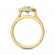 FlyerFit® 14K Yellow Gold Micropave Halo Engagement Ring