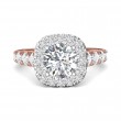 FlyerFit® 14K Pink Gold Shank And White Gold Top Encore Engagement Ring