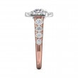 FlyerFit® 14K Pink Gold Shank And White Gold Top Encore Engagement Ring