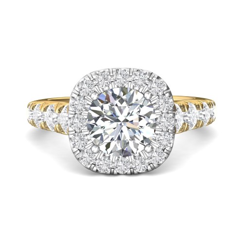FlyerFit&reg; 14K Yellow and 14K White Gold Encore Engagement Ring