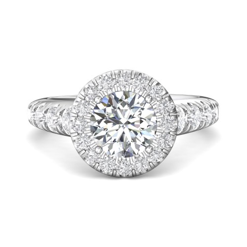 FlyerFit&reg; Platinum Encore Engagement Ring