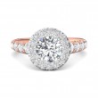 FlyerFit® 18K Pink Gold Shank And White Gold Top Encore Engagement Ring