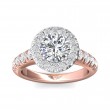 FlyerFit® 18K Pink Gold Shank And White Gold Top Encore Engagement Ring