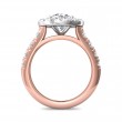 FlyerFit® 18K Pink Gold Shank And White Gold Top Encore Engagement Ring