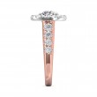 FlyerFit® 18K Pink Gold Shank And White Gold Top Encore Engagement Ring