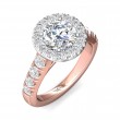 FlyerFit® 18K Pink Gold Shank And White Gold Top Encore Engagement Ring