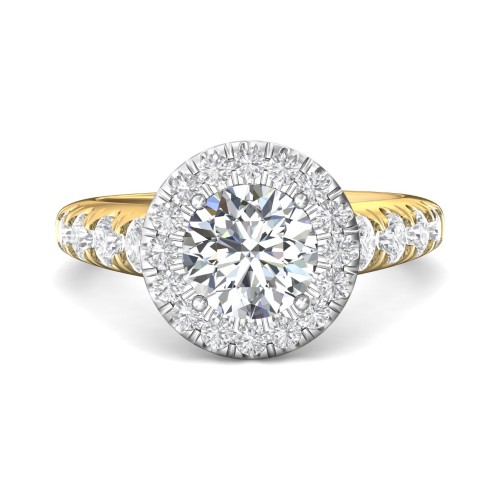 FlyerFit&reg; 14K Yellow and 14K White Gold Encore Engagement Ring