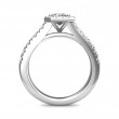 FlyerFit® 14K White Gold Micropave Halo Engagement Ring