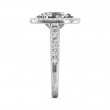FlyerFit® Platinum Micropave Halo Engagement Ring