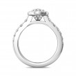 FlyerFit® Platinum Micropave Halo Engagement Ring