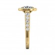 FlyerFit® 14K Yellow Gold Micropave Halo Engagement Ring