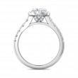 FlyerFit® 14K White Gold Micropave Halo Engagement Ring