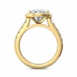 FlyerFit® 18K Yellow Gold Micropave Halo Engagement Ring