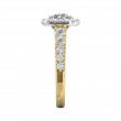 FlyerFit® 14K Yellow and 14K White Gold Micropave Halo Engagement Ring