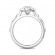FlyerFit® Platinum Micropave Halo Engagement Ring