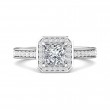FlyerFit® 14K White Gold Micropave Halo Engagement Ring