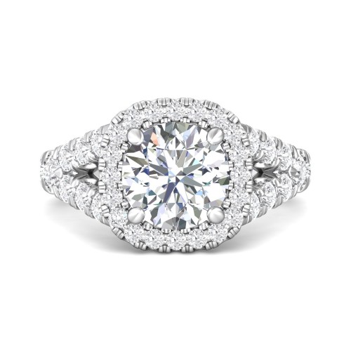 FlyerFit&reg; Platinum Encore Engagement Ring